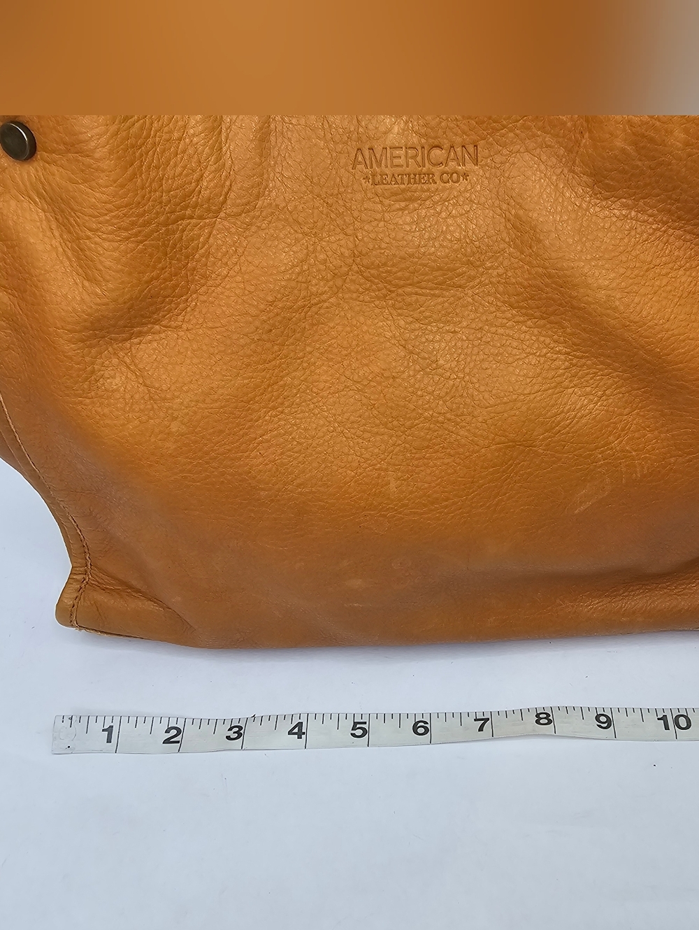 American Leather Co. Lenox Triple Entry Satchel Cafe Latte - Picture 7 of 13